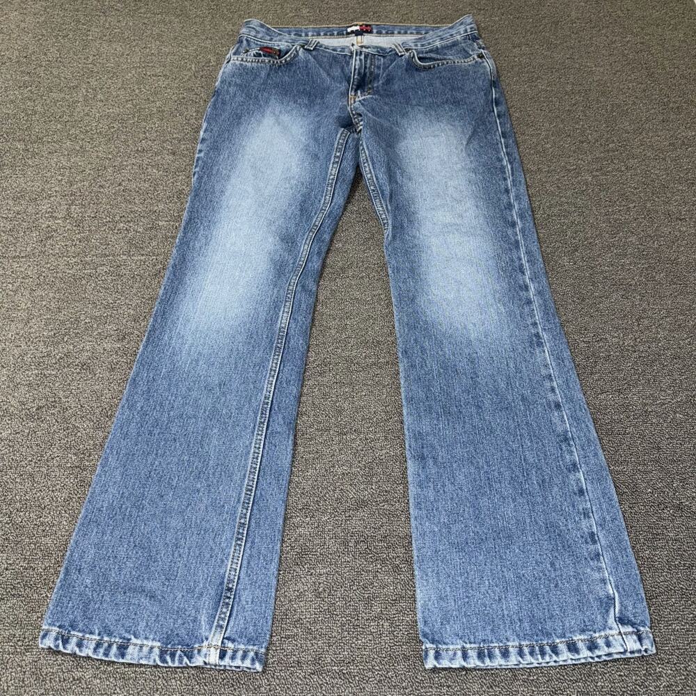 Vintage Y2K Tommy Hilfiger Flared Jeans Women's 7 Blue Denim Medium Wash 2001